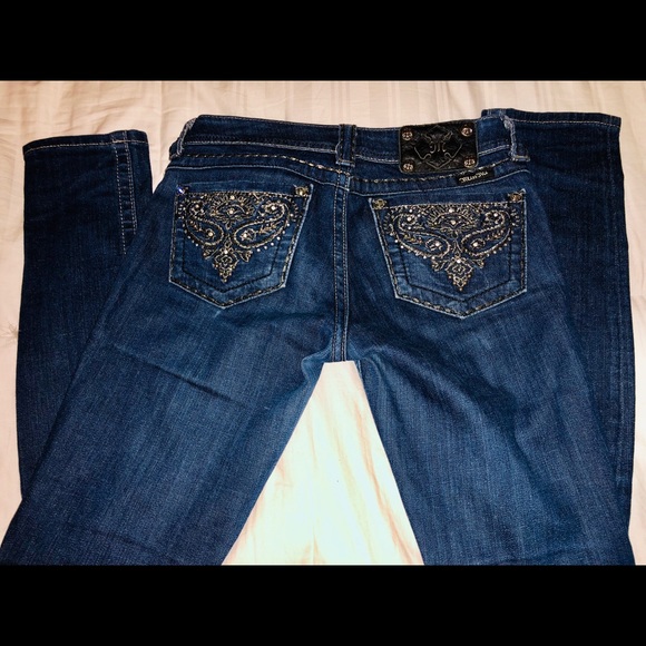 ✨Miss Me Bling Embellished Pockets Skinny Jeans - Picture 12 of 13